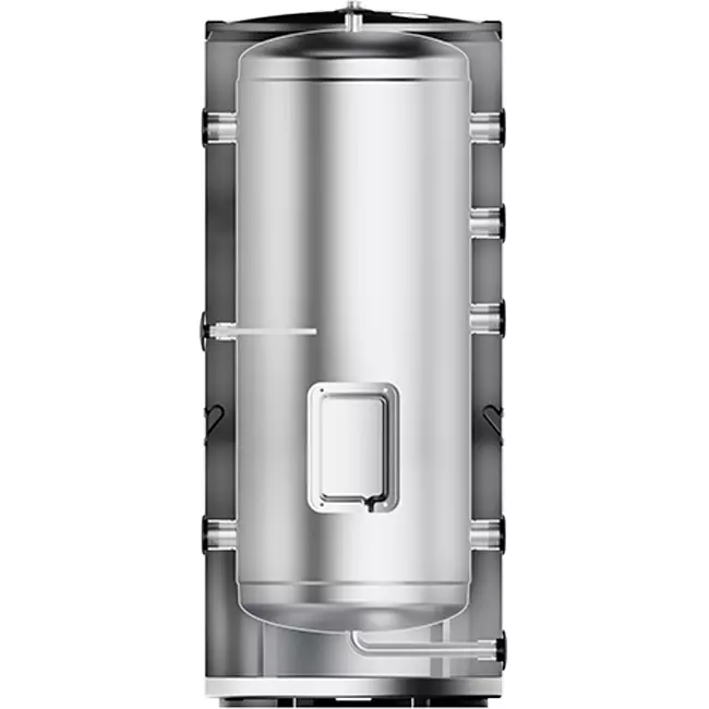 Buffervat RVS Duplex 100L, 2KW weerstand en ontluchtingsventiel